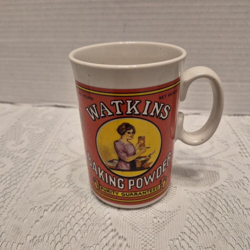 Vintage Watkins 1992 Baking Powder Coffee Mug 2nd In Series Heritage Collection